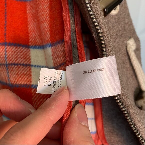 Old Navy Women's Wool Blend Brown Hooded Coat with Toggle Closure Size XS - Picture 8 of 9